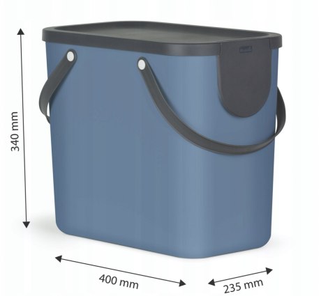 ROTHO KOSZ DO SEGREGACJI ŚMIECI ALBULA 25l BLUE ROTHO KOSZ DO SEGREGACJI ŚMIECI ALBULA 25l BLUE