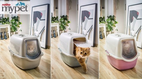 ZESTAW KUWETA ROTHO CAPPUCCINO DLA KOTA FILTR WĘGLOWY ŁOPATKA WORKI