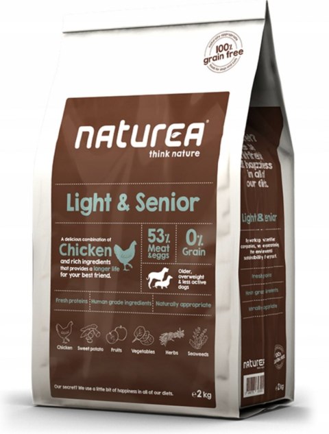 NATUREA GRAINFREE LIGHT SENIOR KURCZAK 12KG PIES