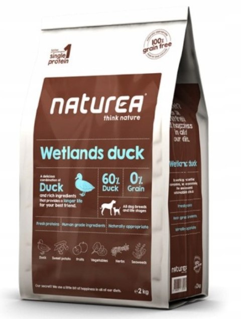 NATUREA GRAINFREE WETLANDS DUCK KACZKA 2KG DLA PSA