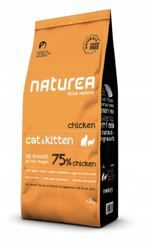 NATUREA NATURALS CAT & KITTEN KURCZAK 2KG KOT