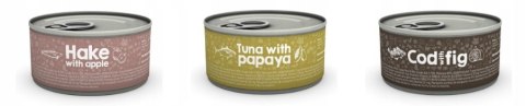 NATUREA ZESTAW 4 SMAKI x 85G PUSZKA BEZZBOŻOWA DLA KOT (Morszczuk & Jabłka, Pstrąg & Łosoś, Tuńczyk & Papaja, Dorsz & Tuńczyk)