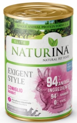 NATURINA ELITE WET EXIGENT STYLE KRÓLIK 4x400g PIES
