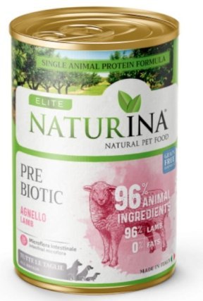 NATURINA ELITE WET PREBIOTIC JAGNIĘCINA 4x400g PIES NATURINA ELITE WET PREBIOTIC JAGNIĘCINA 4x400g PIES