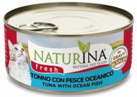 NATURINA FRESH 4x70G TUŃCZYK Z OCEANICZNĄ RYBĄ KOT