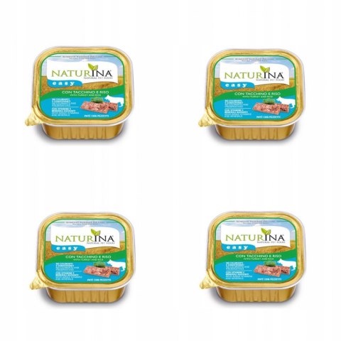 NATURINA EASY DOG INDYK Z RYŻEM 4x150G PIES