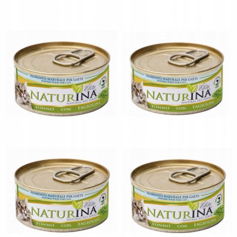 NATURINA KARMA ELITE WET TUŃCZYK ZIELONA FASOLA 4x70g KOT