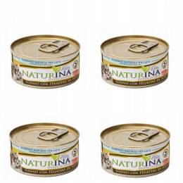 NATURINA ELITE TUŃCZYK Z WĄTRÓBKA KURCZAK 4x70g KOT