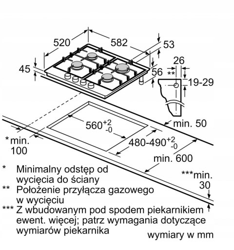 PŁYTA GAZOWA DO ZABUDOWY SIEMENS EG6B5PB90 INOX