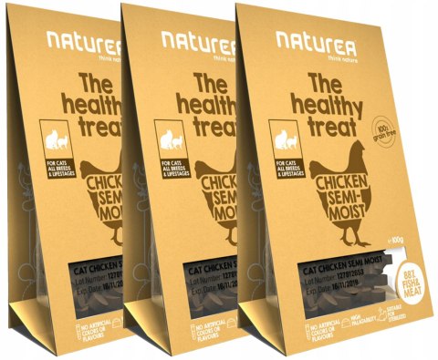 NATUREA KURCZAK BEZZBOŻOWE ZDROWE PRZYSMAKI 3X100G