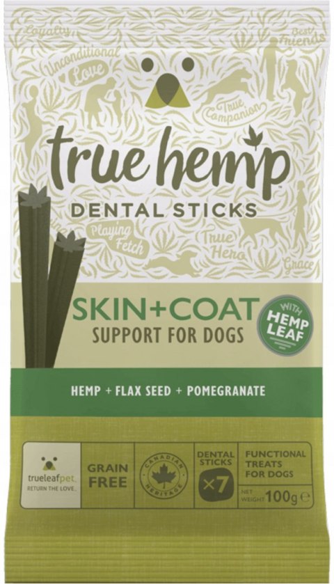 TRUE HEMP DENTAL STICK KONOPIE SKÓRA SIERŚĆ 3X125G