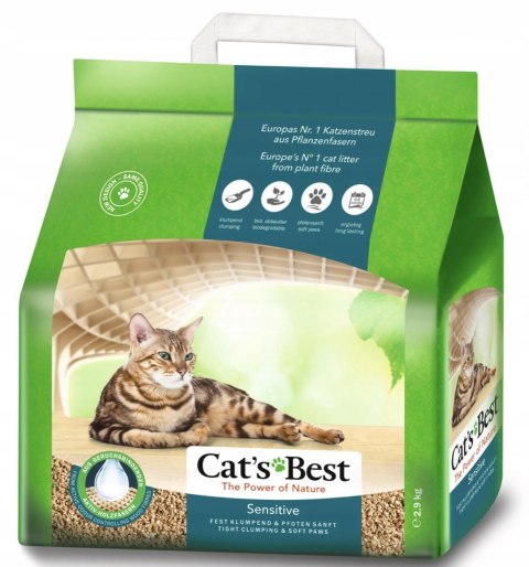 ŻWIREK ZBRYLAJĄCY CAT'S BEST DREWNIANY ECO KOT SENSITIVE 8L