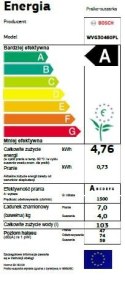 PRALKO SUSZARKA BOSCH WVG30460PL 1500 OBR 7 KG