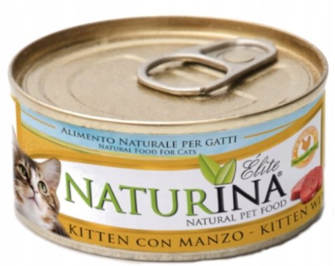 NATURINA ELITE KURCZAK JAJKO WOŁOWINA 4x70g KOT