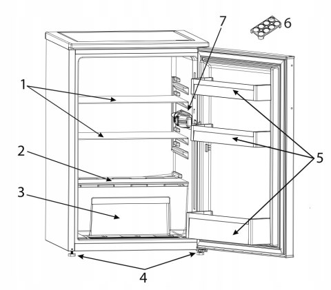 LODÓWKA WHIRLPOOL W55VM1110W1 BIAŁA 84CM 121L