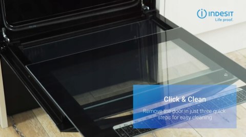 KUCHNIA GAZOWO ELEKTRYCZ INDESIT IS5G8CHB/PO Grill