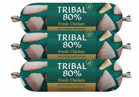 TRIBAL 80% ŚWIEŻY KURCZAK BEZBOŻOWA PIES 3X 300G