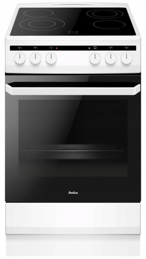 KUCHENKA CERAMICZNA AMICA 58CE2.315HQ (W) Easy Clean, Steam Clean, Grill