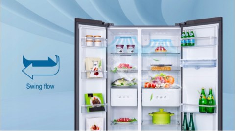LODÓWKA SIDE BY SIDE TCL RP631SSE0 631L Inwerter MultiAirFlow Total NoFrost