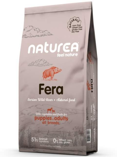 NATUREA NATURALS ADULT AND PUPPY FERA DZIK 12KG KARMA DLA PSA