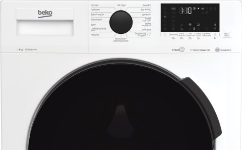 PRALKA BEKO WUE6624XBWS SLIM 6kg 1200 obr Steam Cure Inwerter Wi-Fi