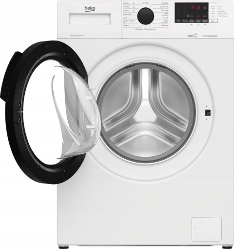 PRALKA BEKO WUE8622WBPSE 8 kg 1200 obr Steam Cure, Aqua Wave, Inwerter