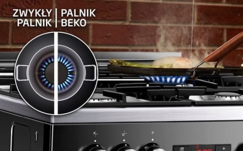 KUCHNIA GAZWOWO-ELEKTRYCZNA BEKO FSE62120DX 66 L Steam Shine, Grill KUCHNIA GAZWOWO-ELEKTRYCZNA BEKO FSE62120DX 66 L Steam Shine, Grill