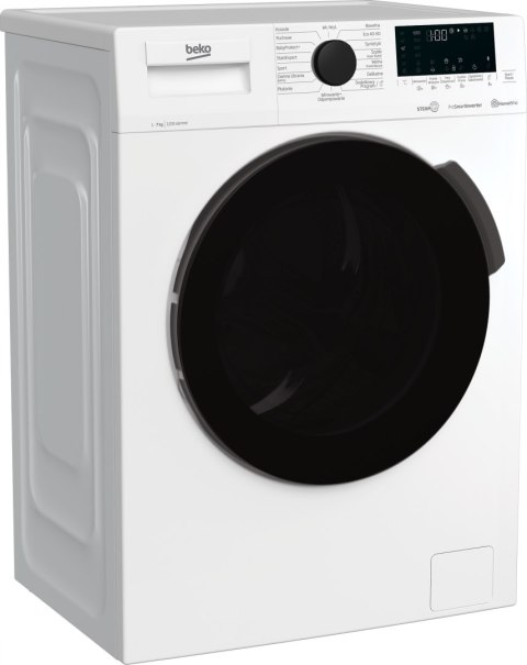 PRALKA BEKO WUE7626XBWS 7 kg 1200 obr Inwerter, Steam Cure, Wi-Fi