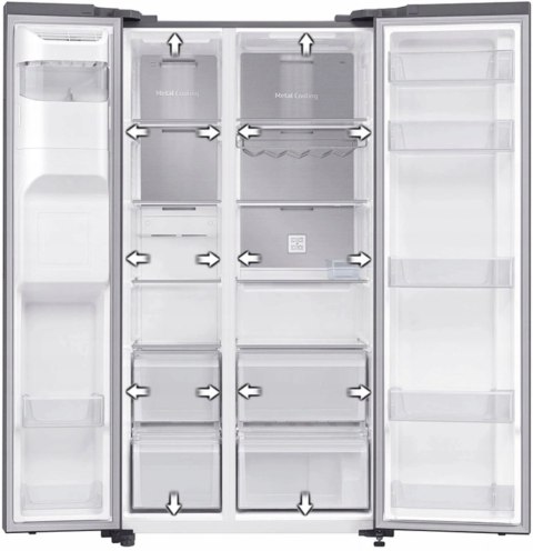LODÓWKA SIDE BY SIDE SAMSUNG RS62DG5003B1EO 655 L No Frost, Inverter, Wi-Fi
