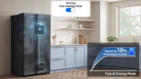 LODÓWKA SIDE BY SIDE SAMSUNG RS62DG5003S9EO 655 L No Frost, Inverter, Wi-Fi