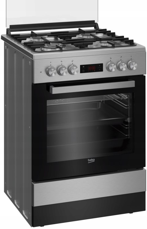 KUCHNIA GAZOWO-ELEKTRYCZNA BEKO FSMT61337DXDT 72 L Steam Shine Zapalarka Grill