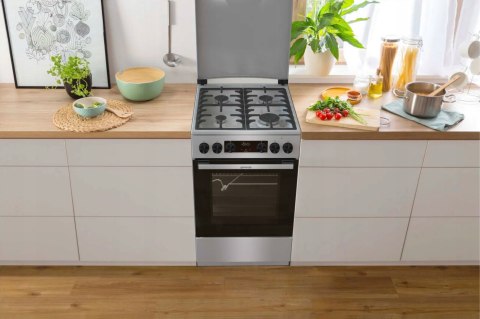 KUCHNIA GAZOWO-ELEKTRYCZNA GORENJE GKS5C71XF 70 L Air Fry Aqua Clean Grill