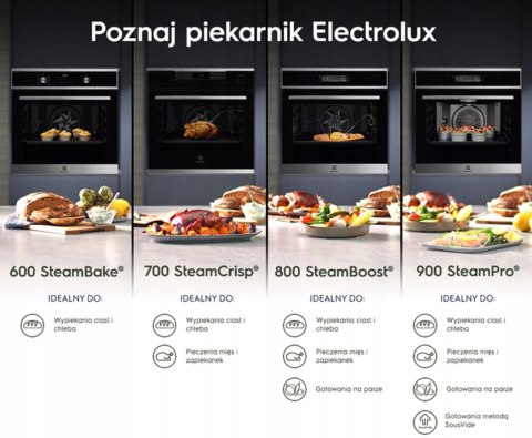 PIEKARNIK ZAB ELECTROLUX EOD6F77WZ 72L Steam Kataliza Aqua Clean Grill WiFi