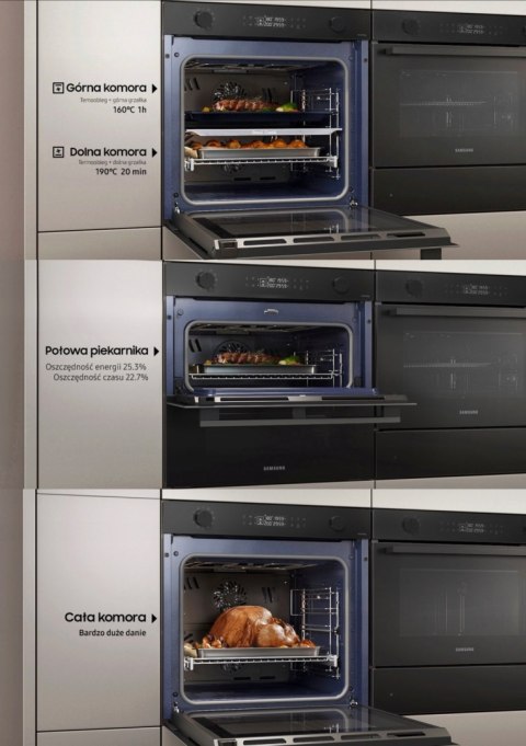 PIEKARNIK DO ZABUDUWY PIEKARNIK SAMSUNG NV7B4525ZAK 76 L Grill, Wi-Fi PIEKARNIK DO ZABUDUWY PIEKARNIK SAMSUNG NV7B4525ZAK 76 L Grill, Wi-Fi