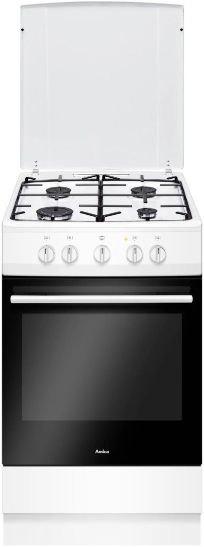 KUCHNIA GAZOWA AMICA 57GGH4.23ZpP(W) 70 L Easy Clean, Grill