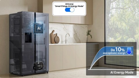 LODÓWKA SIDE BY SIDE SAMSUNG RS80F64KEFEO 640 L No Frost, Inverter, Wi-Fi