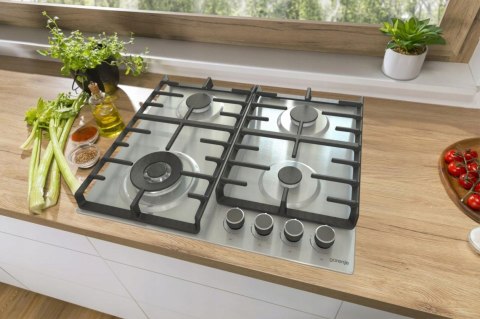 PŁYTA GAZOWA DO ZABUDOWY GORENJE GW642ABX Żeliwne ruszty Zapalarka Big Surface Wok