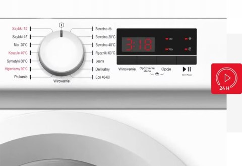 PRALKA AMICA NWAS610DL 6 kg 1000 obr Wyświetlacz LED, Slim, Child Lock