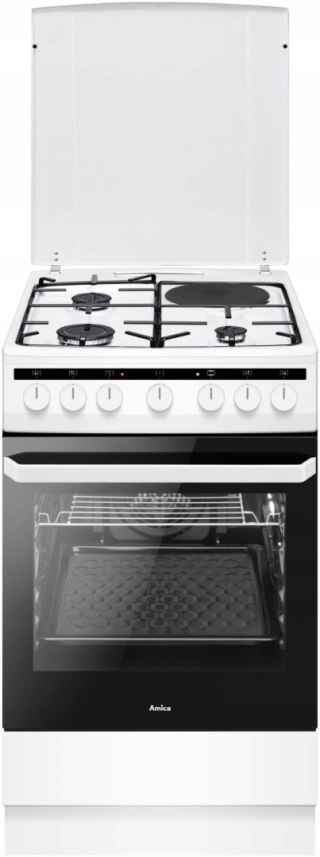 KUCHENKA GAZ-ELEK. AMICA 58ME4.38HZpMs(W) 62 L Czyszczenie parowe, Grill