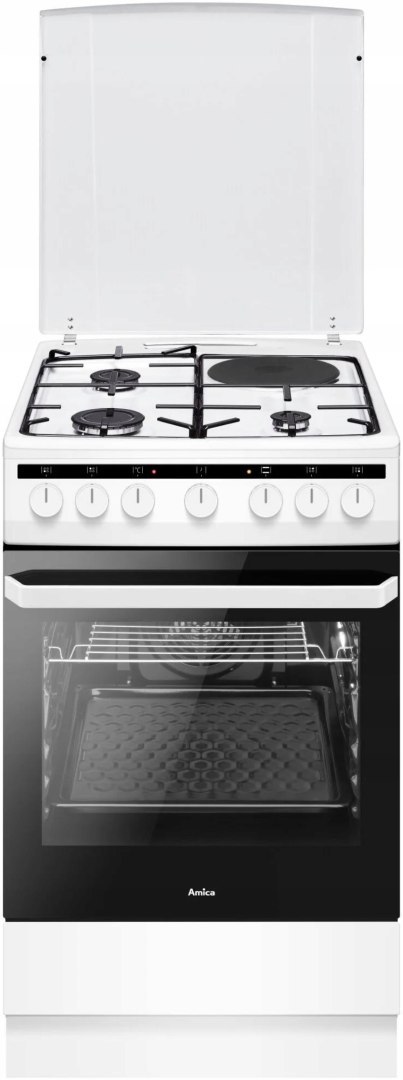 KUCHENKA GAZ-ELEK. AMICA 58ME4.38HZpMs(W) 62 L Czyszczenie parowe, Grill