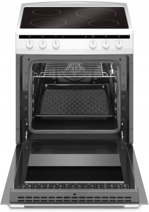 KUCHNIA CERAMICZNA AMICA 618CE3.333HQ(W) 62 L Easy Clean, Grill