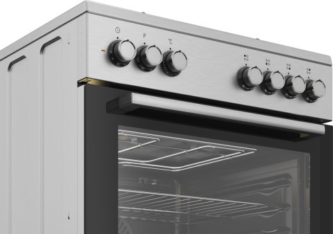 KUCHNIA GAZOWO-ELEKTRYCZNA BEKO FBE62130GXDN 66 L Steam Shine, Grill