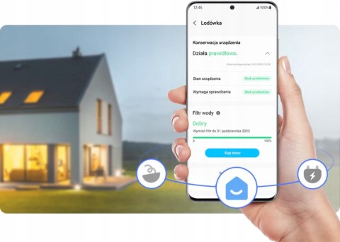 LODÓWKA SIDE BY SIDE SAMSUNG RS70F64KEBEO 635 L No Frost Dystrybutor Wi-Fi