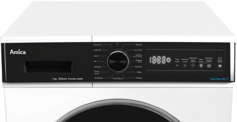 PRALKA AMICA WA3S712BLiSHB 7 kg 1200 obr Steam Power Pro