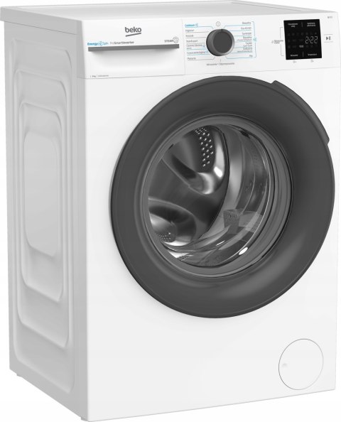 PRALKA BEKO BM3WFU39215WAR 9 kg 1200 obr Inwerter, Steam Cure, Opti Sense