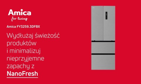 LODÓWKA AMICA FY3259.3DFBX French Door 357 L Total No Frost, Inwerter