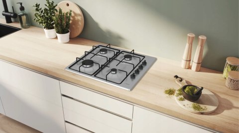 PŁYTA GAZOWA DO ZABUDOWY BOSCH PBP6B5K80 Inox, Zapalarka, Ruszt emaliowany