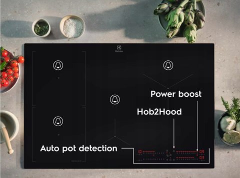PŁYTA ZABUDOWA INDUKCYJNA ELECTROLUX EIS82453 Bridge, Hob2Hood, Sense Boil