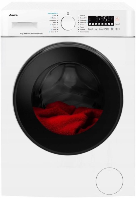 PRALKA AMICA WA5S814ADiSOzH 8 kg 1400 obr Steam Power Pro