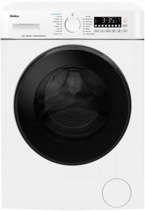 PRALKA AMICA WA5S814ADiSOzH 8 kg 1400 obr Steam Power Pro